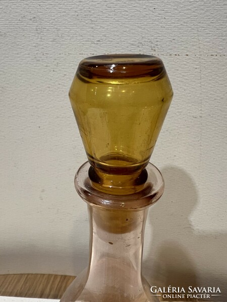 Decanter, pouring glass, old, thick-walled, 22 x 13 cm. 4534