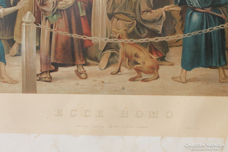 Mihály Munkácsy - ecce homo color lithograph