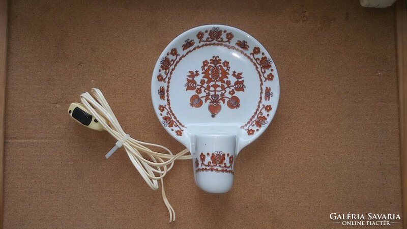 Retro / porcelain wall lamp / Köbány porcelain factory