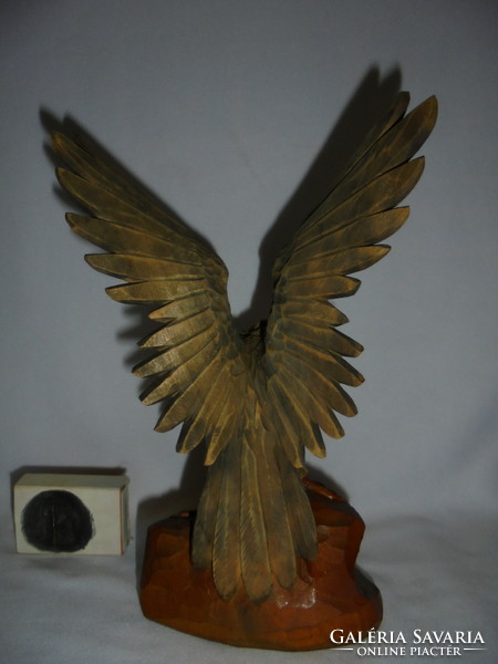 Wooden carved turul, eagle bird 1960 - 21 cm