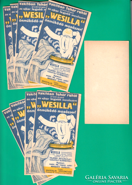 WESILLA – önműködő mosószer – Magdalin Vegyiművek számolócédula - 1925