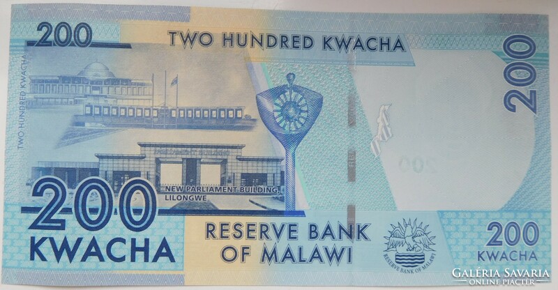 Malawi 200 kwacha  2016 UNC