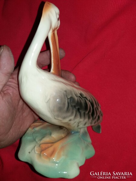 Vintage katzhütte porcelain spoon heron figure in rare and beautiful condition 22 cm according to the pictures