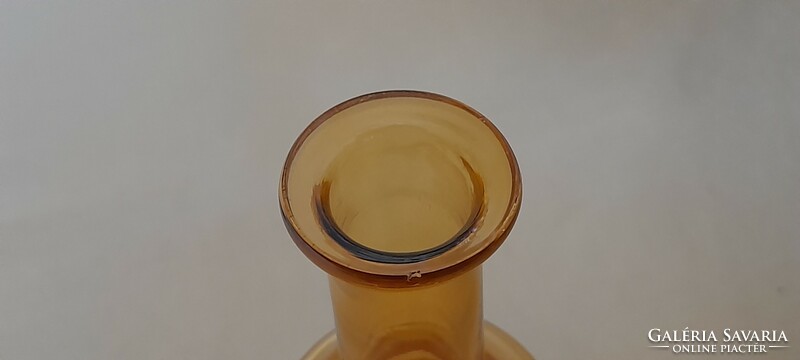 Old glass bottle liquor amber glass bottle 22x8.5cm