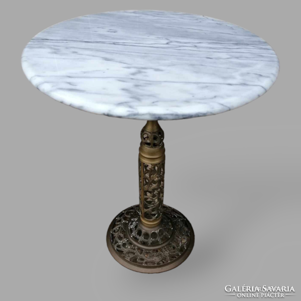 Copper-marble coffee table