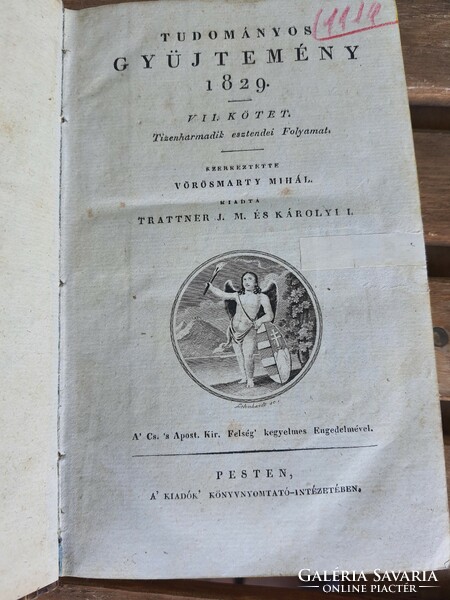 Tudományos Gyűjtemény 1829 7-8-9 benne: Horvát István: Jászok Szerk: Vörösmarty Mihály