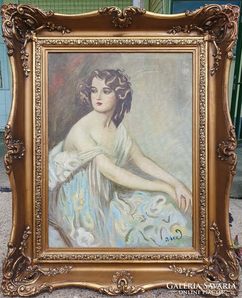 Márk Lajos / Lány kék ruhában