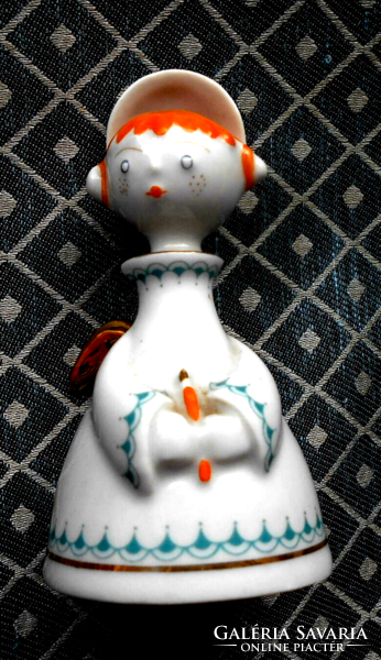 Hand-painted angel - hóllóháza porcelain figure