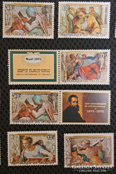 1970. Burundi michelangelo stamp series f/5/6