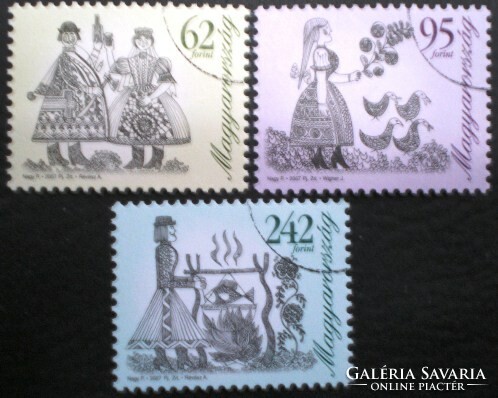 M4876-8 / 2007 folk portraits stamp set postal clear sample stamps