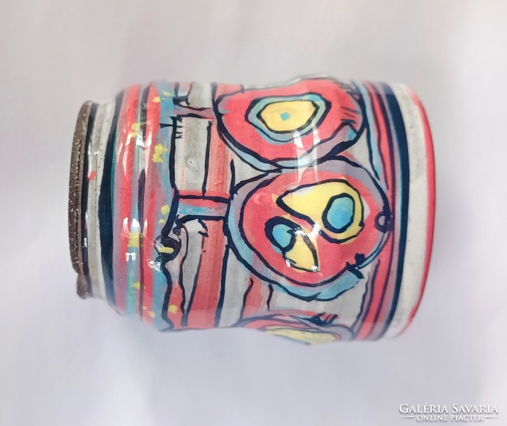 Cup with trees on black clay