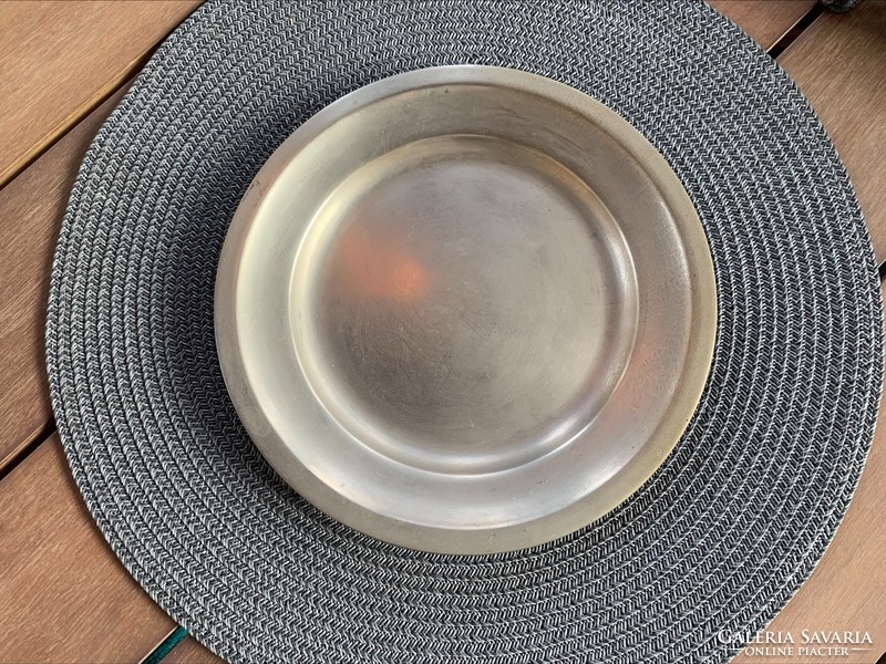 Hacker and his companion pewter plate