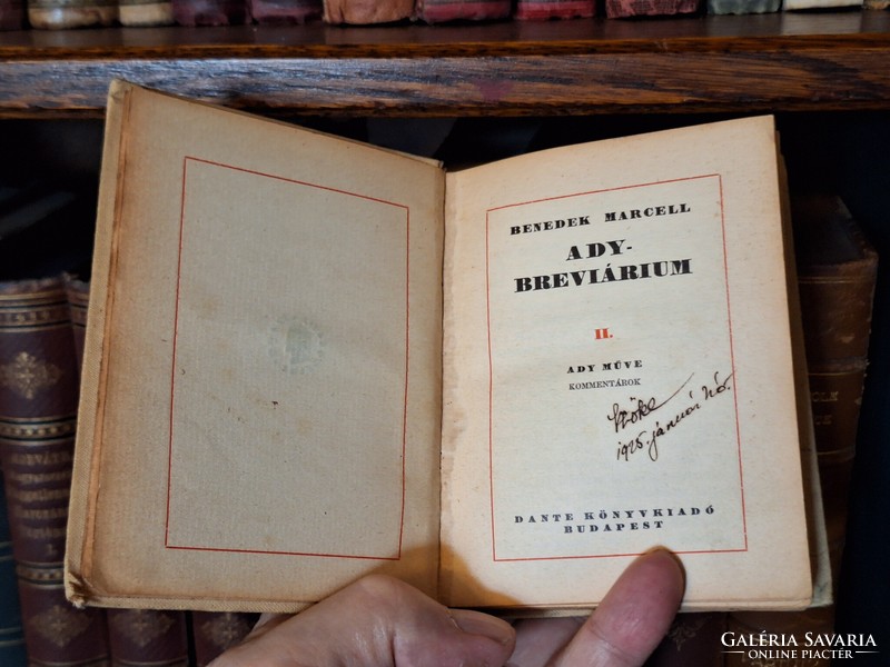 1924-DANTE.BENEDEK MARCELL szerk. ADY BREVÁRIUM I-II.  (teljes) diszkötéses minikönyv