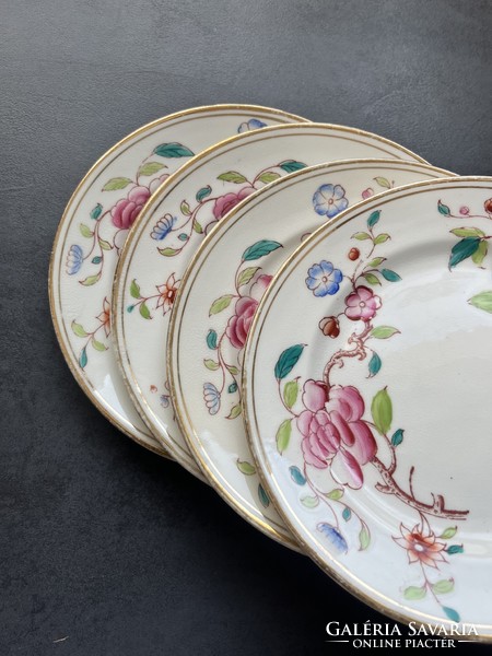 Old faience cake plates - 4 pcs