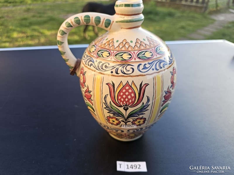 T1492 Ulmer ceramic jug German 19.5 cm