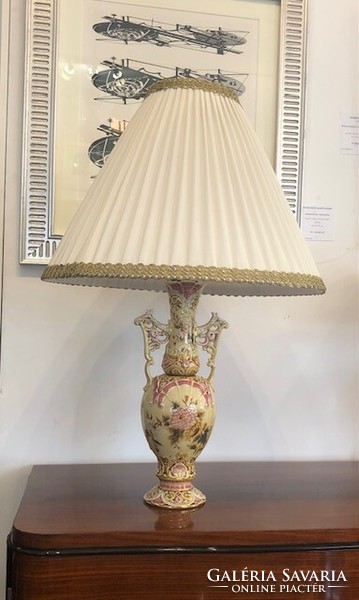 Antique Zsolnay table lamp, second half of the 19th century