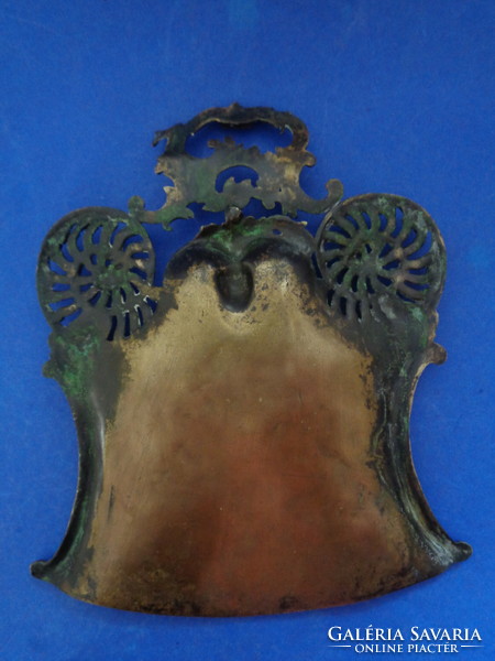 Antique bronze shovel with angel - putto