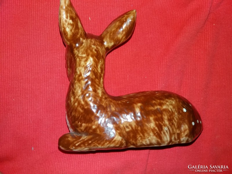 Vintage Izzépy Margit glazed ceramic reclining bambi deer figure in good condition as shown in the pictures