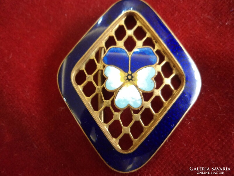 Antique compartment-enamelled, hand-painted belt buckle_immaculately beautiful!