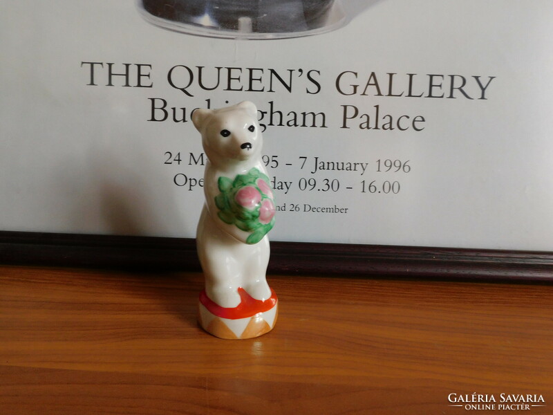 Rare Dulevo porcelain bear figure from the circus series - 10 cm