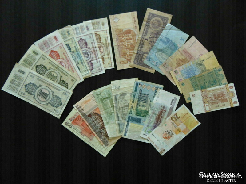 20 darab külföldi bankjegy LOT !