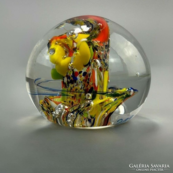 Murano paperweight, art glass globe