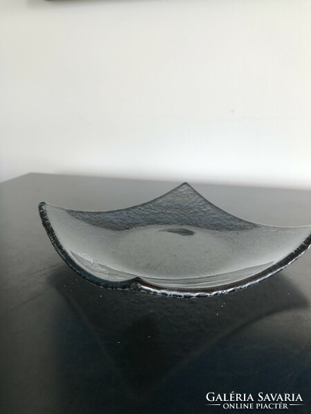 Handmade glass bowl, marked (302)