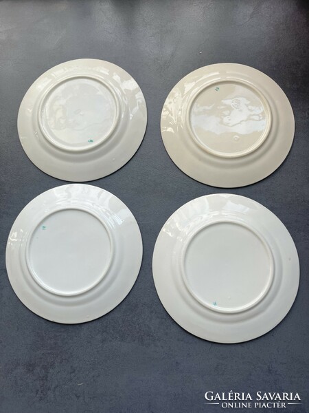 Old faience cake plates - 4 pcs