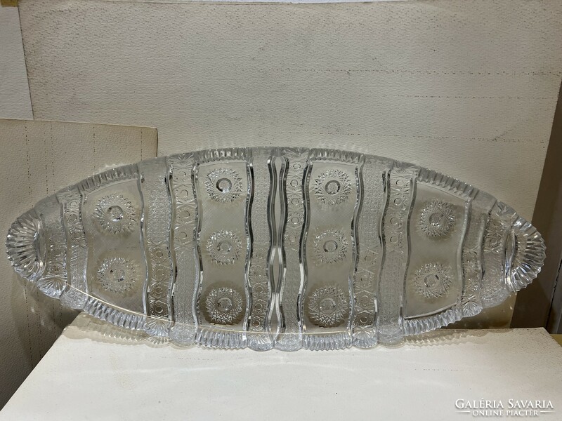Lead crystal fish tray, height 53 x 21 cm, excellent for home decoration.4544