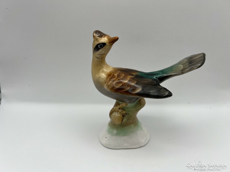 Bodrogkeresztúr ceramic pheasant statue, 16 cm in size. 4664