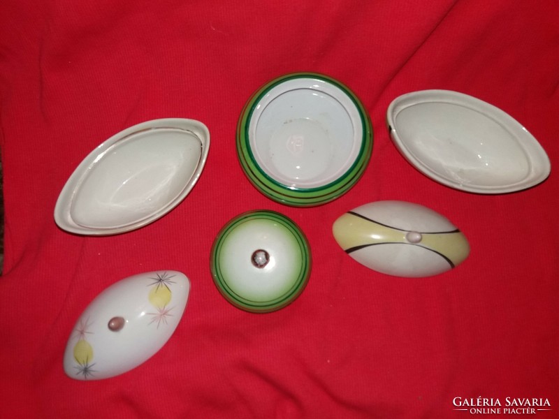 Art deco János-style porcelain bonbonier collection from a mixed manufacturer, as shown in the pictures