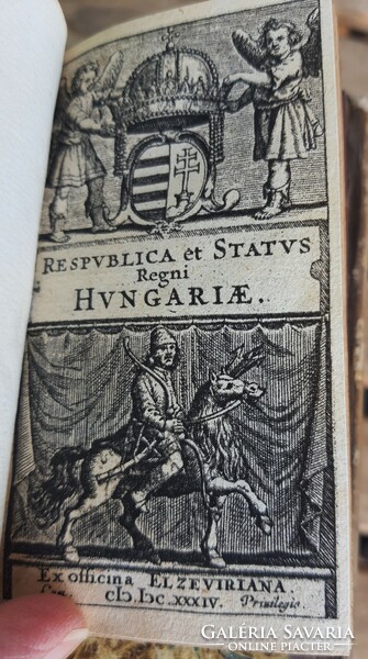 Respublica et status regni Hungariae. (Leyden), 1634. Ex officina Elzeviriana. 330,[1]p.