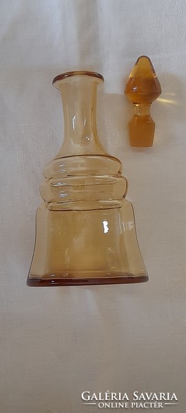 Old glass bottle liquor amber glass bottle 20x8.5cm