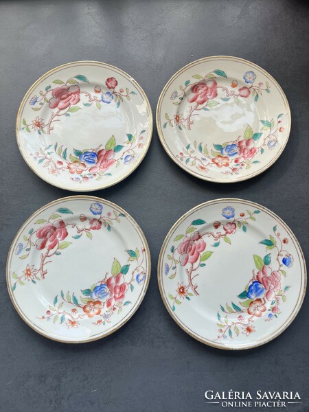 Old faience cake plates - 4 pcs