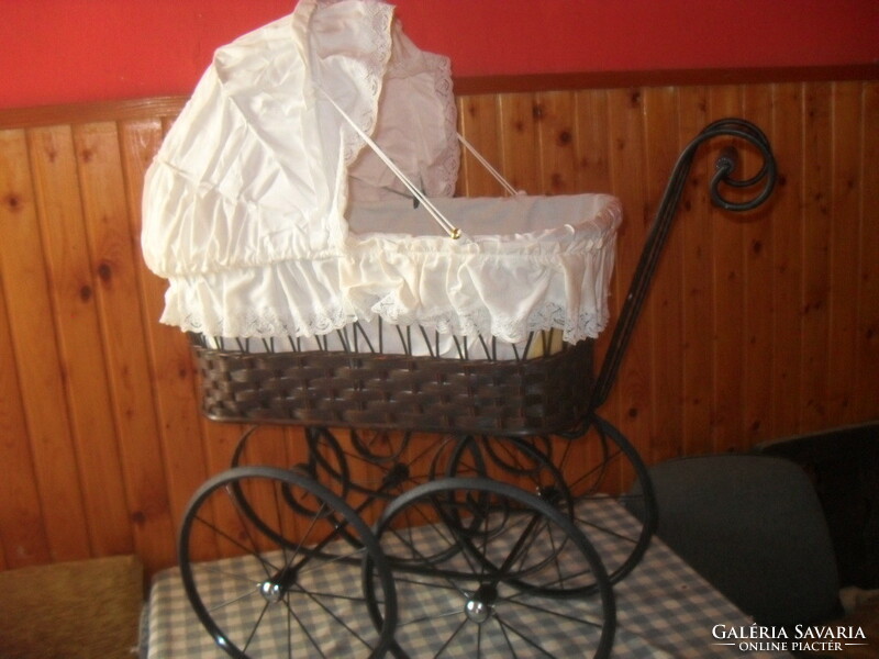 Retro toy pram gift with doll 80 and 55 cm!