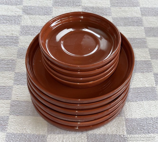 Tófej ceramic bowl, plate, bowl, 10 pieces together