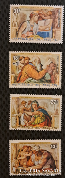 1970. Burundi michelangelo stamp series f/5/6