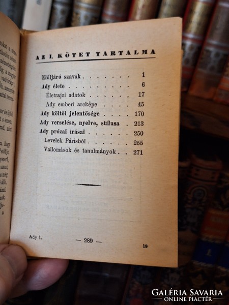 1924-DANTE.BENEDEK MARCELL szerk. ADY BREVÁRIUM I-II.  (teljes) diszkötéses minikönyv