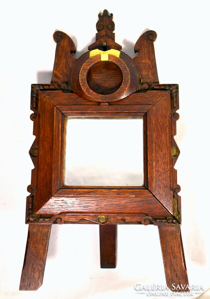 Around 1900 antique mirror insert pocket watch stand!
