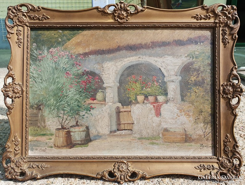Gyula Zorkóczy / peasant porta with flowers