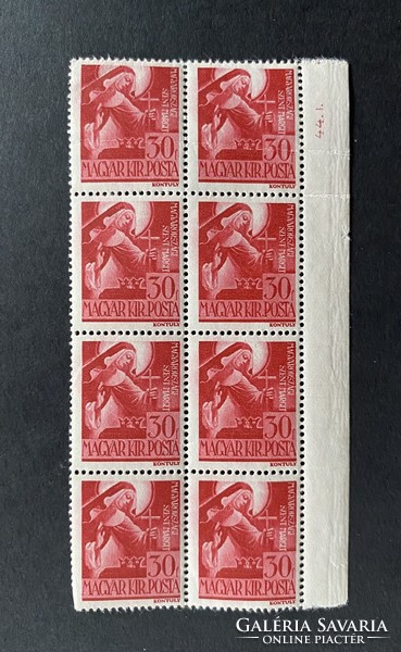 1944. St. Margaret ** postal clear stamps block of 8 (break)