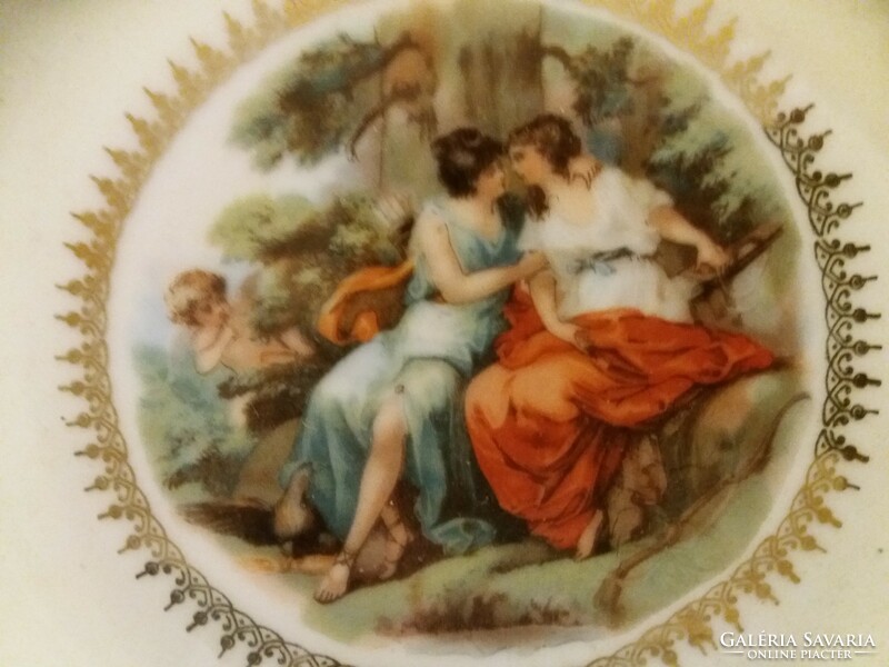 Antique alt viennese baroque scene porcelain offering very rare and beautiful condition 20 cm according to pictures