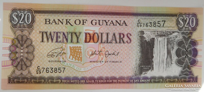 Guyana  20 dollár 2019 UNC