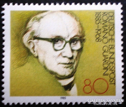 N1237 / Germany 1985 romano guardini stamp postal clear