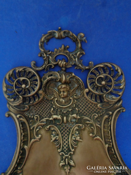 Antique bronze shovel with angel - putto