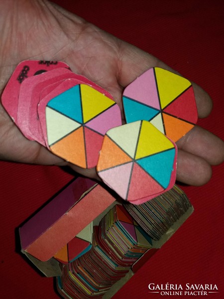1970s - years paper-based colored dominoes with a box, in excellent condition according to the pictures