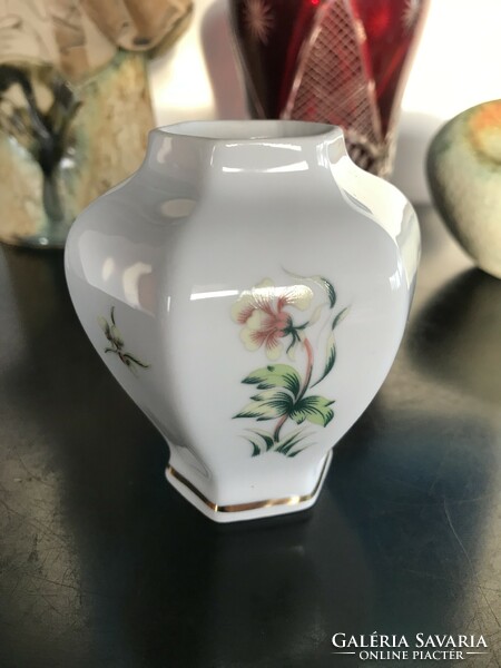 Hölóháza porcelain hexagonal small vase (33)