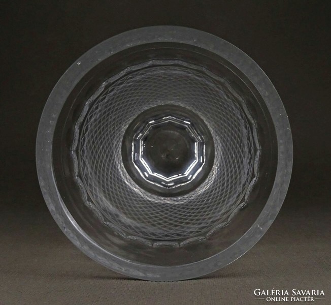 1Q923 Nagyméretű csiszolt talpas kristály váza 25 cm