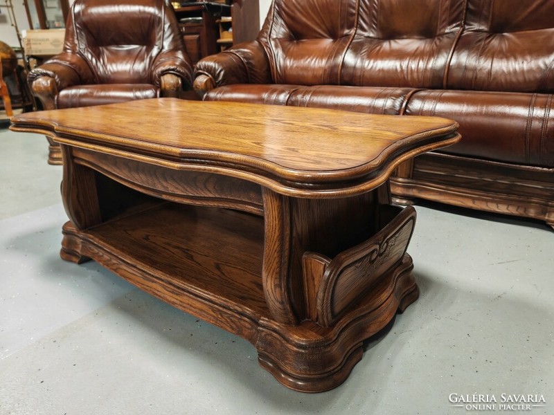 Beautiful saporro rustic solid oak coffee table