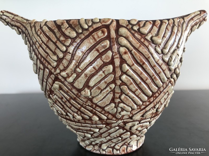 RITKA kerámia váza,Gorka Géza munkája,beautiful,signed ceramic vase art work of Mr Géza Gorka(306)